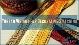 thread weight for decorative stitching
