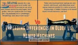 threading differences in older vs. newer machines