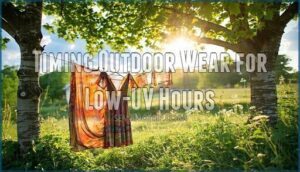 timing outdoor wear for low-uv hours