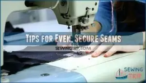 tips for even, secure seams