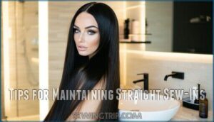 tips for maintaining straight sew-ins