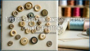 tips for preserving and showcasing vintage buttons