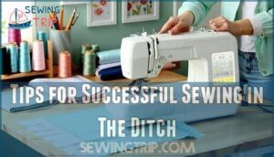 tips for successful sewing in the ditch