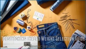 topstitching thread weight selection guide