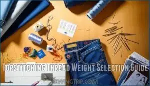 topstitching thread weight selection guide