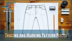 tracing and marking pattern pieces
