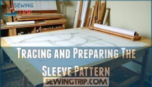 tracing and preparing the sleeve pattern