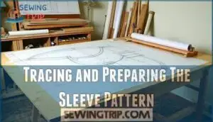 tracing and preparing the sleeve pattern