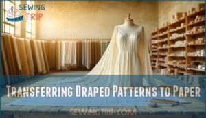 transferring draped patterns to paper transferring draped patterns to paper