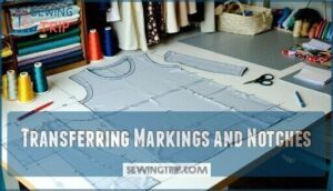 transferring markings and notches