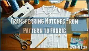 transferring notches from pattern to fabric