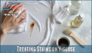treating stains on viscose