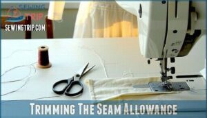 trimming the seam allowance