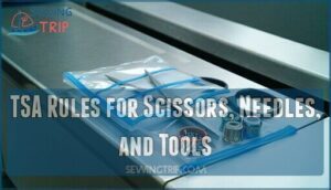 tsa rules for scissors, needles, and tools
