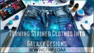 turning stained clothes into galaxy designs