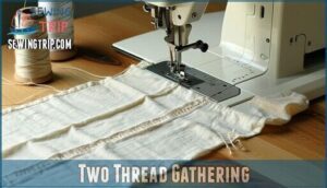 two thread gathering