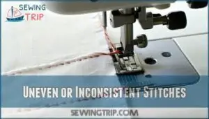 uneven or inconsistent stitches