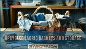 upcycled fabric baskets and storage