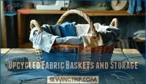 upcycled fabric baskets and storage