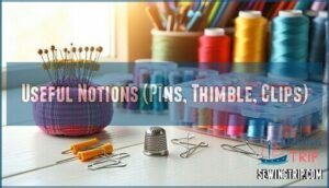 useful notions (pins, thimble, clips)