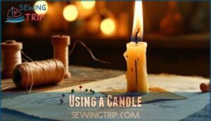 using a candle