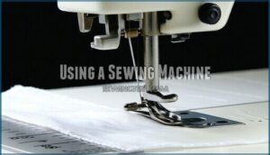 using a sewing machine using a sewing machine