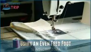 using an even feed foot using an even feed foot