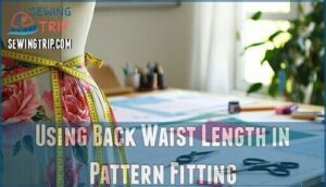 using back waist length in pattern fitting