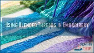 using blended threads in embroidery