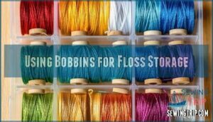 using bobbins for floss storage