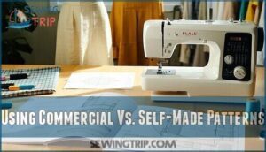 using commercial vs. self-made patterns
