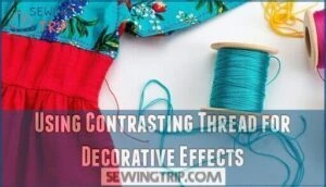 using contrasting thread for decorative effects
