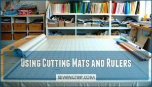 using cutting mats and rulers