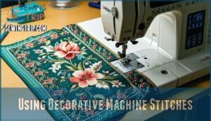 using decorative machine stitches