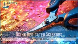 using dedicated scissors