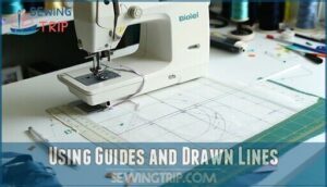 using guides and drawn lines