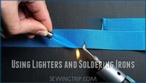 using lighters and soldering irons