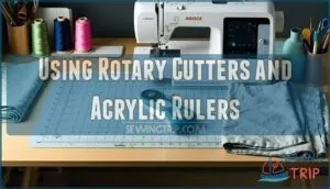 using rotary cutters and acrylic rulers