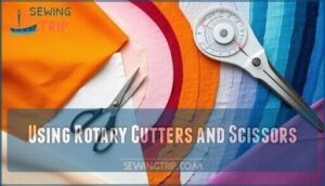 using rotary cutters and scissors