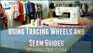 using tracing wheels and seam guides