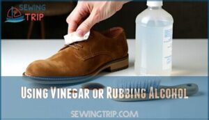 using vinegar or rubbing alcohol