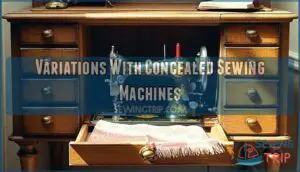 variations with concealed sewing machines
