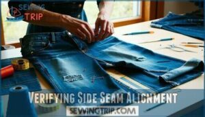 verifying side seam alignment