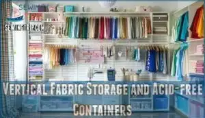 vertical fabric storage and acid-free containers
