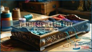 vintage sewing box tray