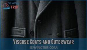 viscose coats and outerwear