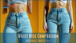 waist rise comparison
