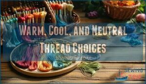 warm, cool, and neutral thread choices