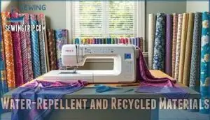 water-repellent and recycled materials water-repellent and recycled materials