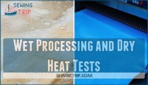 wet processing and dry heat tests